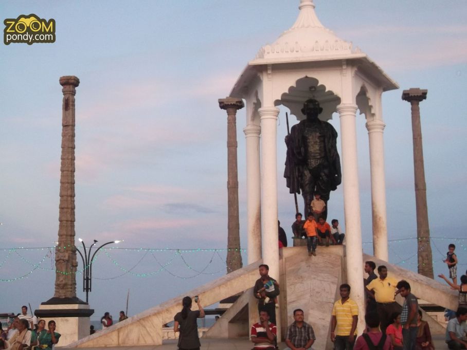 Gandhi Statue at Pondicherry Beach